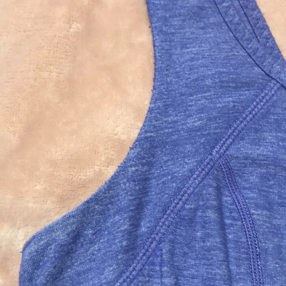 Lululemon Heather Purple Sleeveless Front Ruffle Scoop Neck Yoga Top - Picture 5 of 7